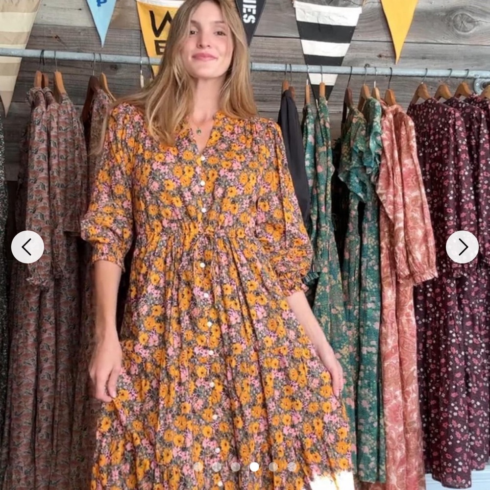 Trovata Floral Maxi Dress - Orange and Purple